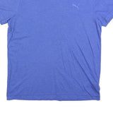 PUMA Mens Blue Plain T-Shirt L Short Sleeve Crew Neck Casual Sport