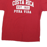 DELTA Mens Red Costa Rica Graphic T-Shirt L Short Sleeve Crew Neck Casual