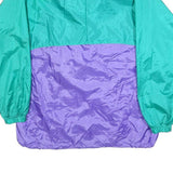 FOOTLOCKER Womens Green & Purple Nylon Jacket M Zip Casual Sportswear