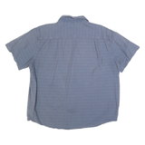 CARHARTT Mens Blue Striped Workwear Shirt XL Cotton Relaxed Fit Casual Short