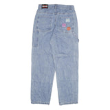 MAMA HAS GUN Mens Jeans Blue Relaxed Straight Denim Light W30 L29 Casual