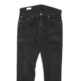 LEVI'S Mens Slim Black Denim Slim Jeans W29 L26 Classic Cotton Blend Zip
