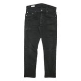 LEVI'S Mens Slim Black Denim Slim Jeans W29 L26 Classic Cotton Blend Zip
