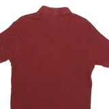 POLO RALPH LAUREN Mens Red Short Sleeve Plain S Polo Shirt Cotton Casual