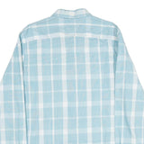 TOMMY HILFIGER Mens Blue & White Check Shirt L Cotton Long Sleeve Button Collar