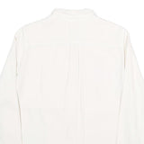 LEVI'S Womens White & Cream Cotton Blend Shirt L Casual Classic Button Up