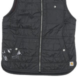 CARHARTT Womens Black Quilted Zip Jacket M Polyester Outdoor Workwear Vest
