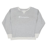CHAMPION Mens Grey Crew Neck XL Cotton Blend Pullover Sweatshirt