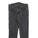 LEVI'S 502 Mens Slim Black Denim Medium W34 L26 Jeans Zip Cotton Blend