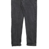 LEVI'S 502 Mens Slim Black Denim Medium W34 L26 Jeans Zip Cotton Blend