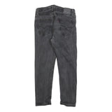 LEVI'S 502 Mens Slim Black Denim Medium W34 L26 Jeans Zip Cotton Blend