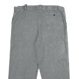 Mens Grey Cotton Regular Fit Button Closure Trousers W36 L26 Casual Workwear