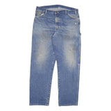 DICKIES Mens Jeans Blue Regular Straight Denim Medium W40 L34 Workwear Zip