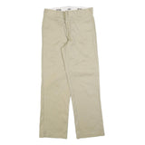 DICKIES Mens Cotton Blend Beige Regular Straight Trousers W30 L30 Workwear