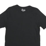 NEW BALANCE Mens Black Cotton Blend T-Shirt L Short Sleeve Crew Neck Plain