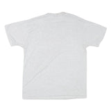 HANES Mens White Peru Graphic T-Shirt L Short Sleeve Crew Neck Cotton Blend