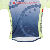 LOUIS GARNEAU Mens Blue & Lime Modern T-Shirt M Short Sleeve Crew Neck Sports