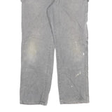 DICKIES Mens Jeans Grey Regular Straight Denim W34 L29 Workwear Paint Splatter