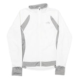 THE NORTH FACE Womens White & Grey Zip Fleece Jacket M Polyester Outdoor Active