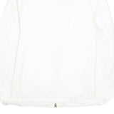 ARMANI JEANS Womens White Classic Jacket UK 8 Polyester Plain Zip Lightweight