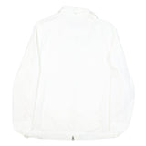 ARMANI JEANS Womens White Classic Jacket UK 8 Polyester Plain Zip Lightweight