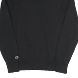 CHAMPION Mens Black Cotton Blend Crew Neck Sweatshirt M Embroidered Logo