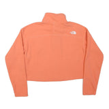 THE NORTH FACE Womens Coral Orange Plain Pullover Jumper Crew Neck L Soft
