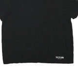 TRUE RELIGION Mens Black V-Neck T-Shirt L Cotton Blend Logo Graphic