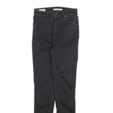 LEVI'S Womens Slim Black Denim Jeans W26 L30 Stretch Comfort Zip Fastening