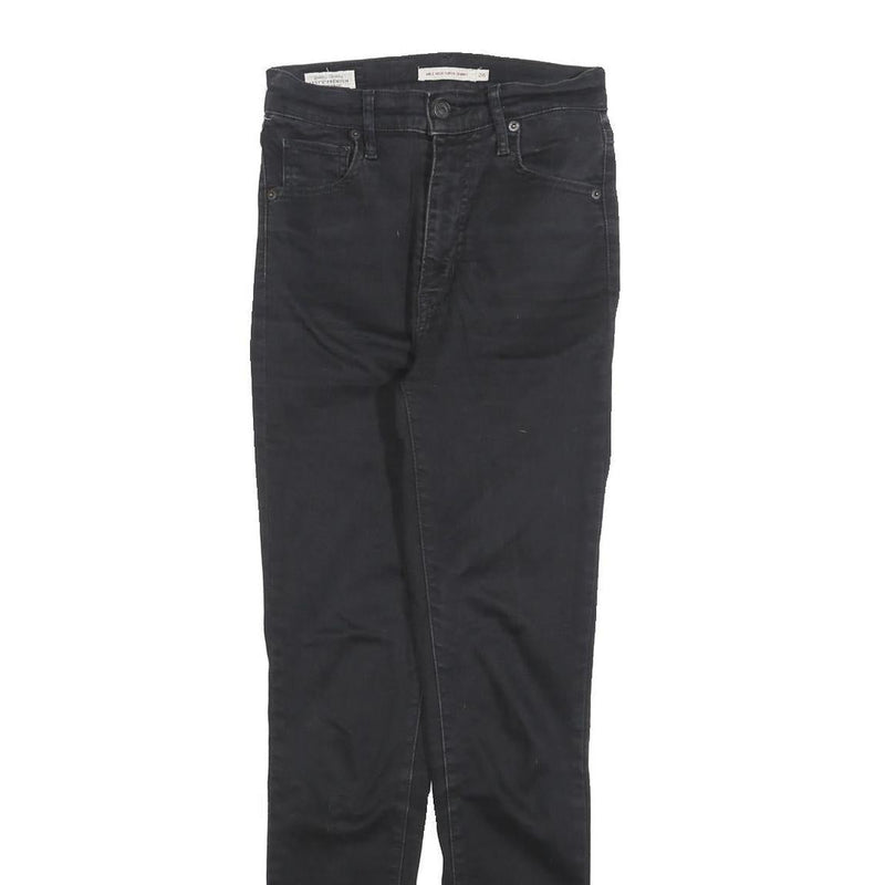 LEVI'S Womens Slim Black Denim Jeans W26 L30 Stretch Comfort Zip Fastening
