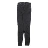 LEVI'S Womens Slim Black Denim Jeans W26 L30 Stretch Comfort Zip Fastening
