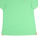 NAUTICA Mens Green & Orange Short Sleeve Plain L Cotton Polo Shirt Casual Summer