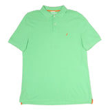 NAUTICA Mens Green & Orange Short Sleeve Plain L Cotton Polo Shirt Casual Summer