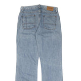 Womens Light Blue Cotton Regular Fit Straight Leg Denim Jeans W32 L32 Zip