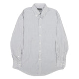 LAUREN RALPH LAUREN Mens Blue Striped Shirt L Cotton Button Down Formal