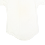 VAN HEUSEN Mens White Plain Short Sleeve Shirt S Cotton Button Collar Casual