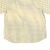 WOOLRICH Mens Yellow & Blue Checked Cotton Shirt XL Summer Casual Short Sleeve