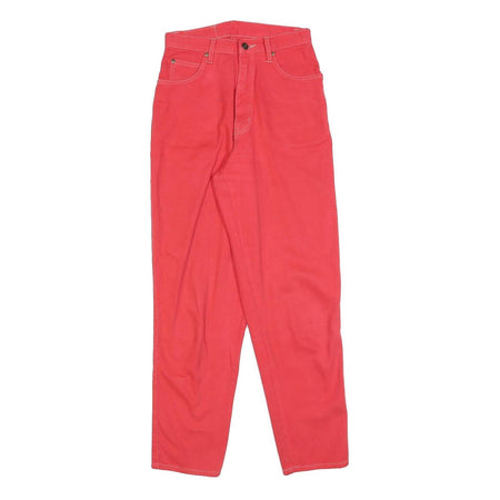 BASIC Womens Regular Fit Red Cotton Blend Denim Jeans W26 L28 Casual Classic