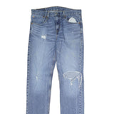 LEVI'S 511 Skinny Mens Jeans Blue Slim Skinny Denim Medium W32 L34 Ripped