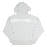 ADIDAS Womens Grey Full Zip Hoodie M Cotton Blend Casual Sportswear