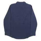 MICHAEL KORS Mens Blue 2XL Long Sleeve Cotton Blend Classic Shirt Smart Casual