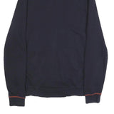 NAPAPIJRI Mens Navy Blue Cotton Zip Jacket L Logo Print Casual Outerwear