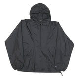 HELLY HANSEN Mens Black Outdoor Jacket M Nylon Plain Hooded Zip Pockets