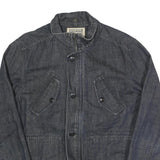 CONVERSE Mens Grey Cotton Zip Jacket M Denim Casual Streetwear Lightweight