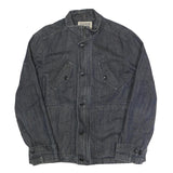 CONVERSE Mens Grey Cotton Zip Jacket M Denim Casual Streetwear Lightweight