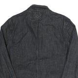 CONVERSE Mens Grey Cotton Zip Jacket M Denim Casual Streetwear Lightweight