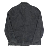 CONVERSE Mens Grey Cotton Zip Jacket M Denim Casual Streetwear Lightweight