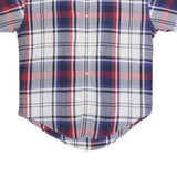 CHAPS RALPH LAUREN Mens Blue & Red Check Shirt L Casual Cotton Short Sleeve