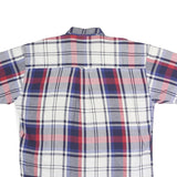 CHAPS RALPH LAUREN Mens Blue & Red Check Shirt L Casual Cotton Short Sleeve