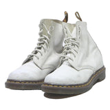 DR MARTENS Womens White Leather Lace-Up Boots UK 5 Classic Durable Comfort